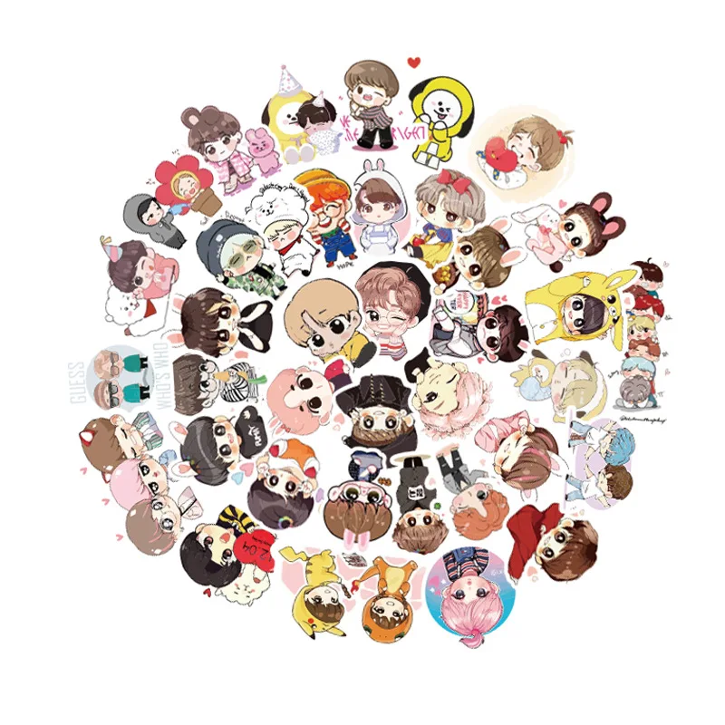 

Kpop Sticker 40pcs Pack Book Stikers Green Stitch Ablum Diary Label Tattoo Cute Motorcycle Fashion Anime Kpop Stickers