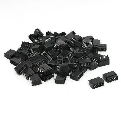 

100 Pcs 2x6 Pins 2.54mm Pitch Double Rows PCB IDC Pin Headers 12 Pins
