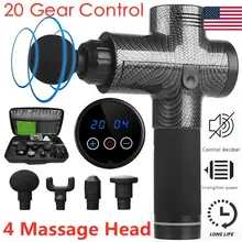 ЖК-дисплей для расслабления для лечения массажный пистолет ударный Вибрационный массажер для мышц Спортивное восстановление увеличенный кровоток поврежденные мышцы