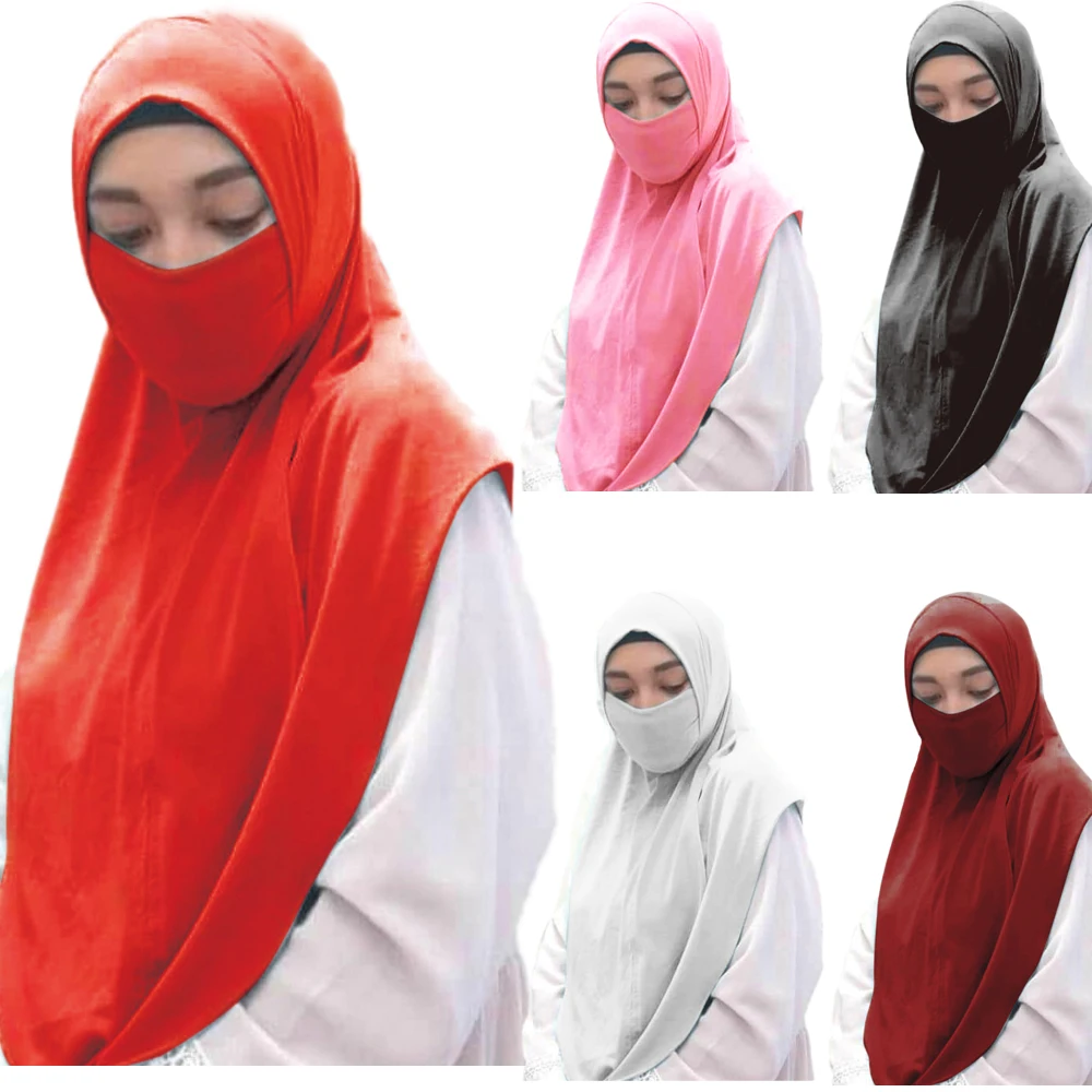 Femme Musulmane Hijab Amira One Piece prière Turban islamique Head Wrap instantanée écharpe 