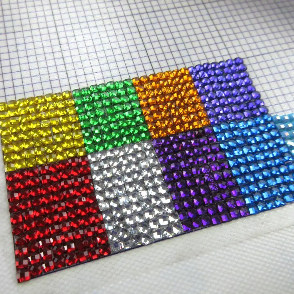 2021 New Crystal Square Drills For DIY Diamond Painting Cross Stitch Embroidery Rhinestone Colorful Mosaic Stone | Дом и сад