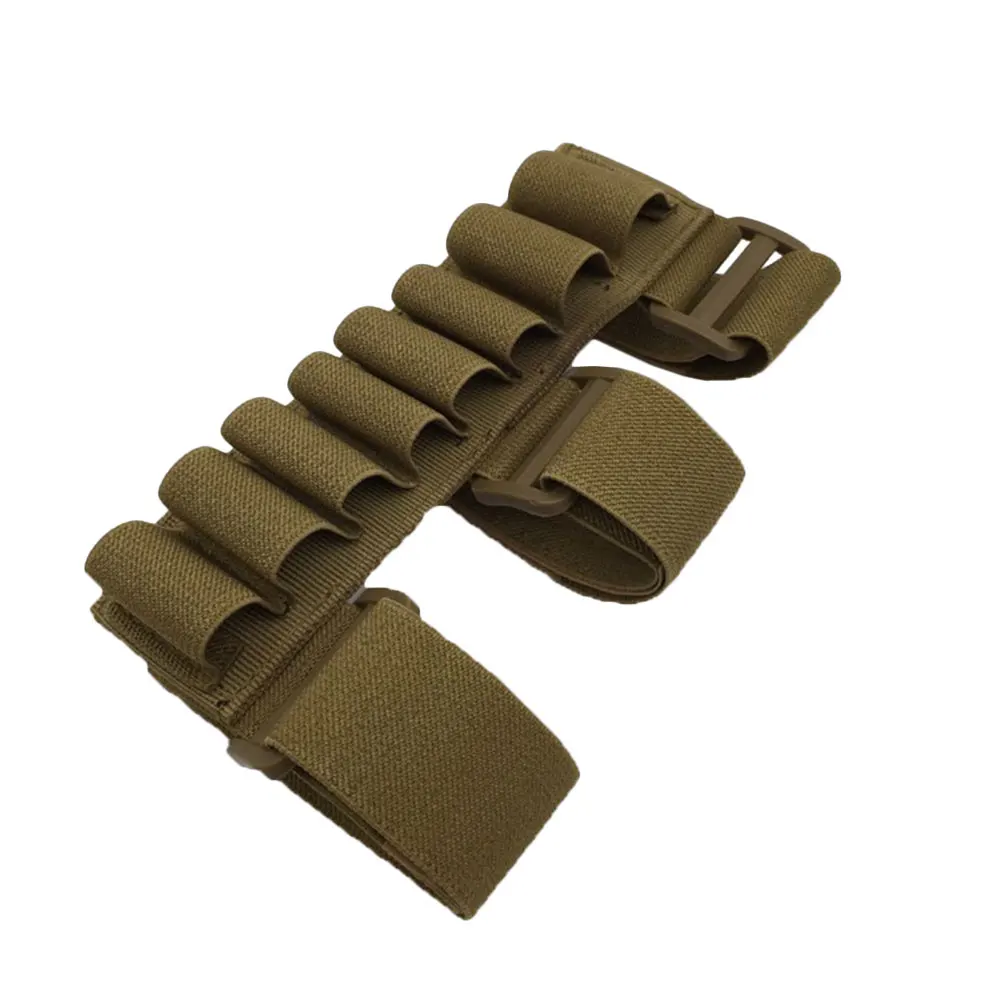 Hunting Bullet Shell Outdoor Shooting Bullet Pouch Bullet Holder Portable Durable Nylon Khaki