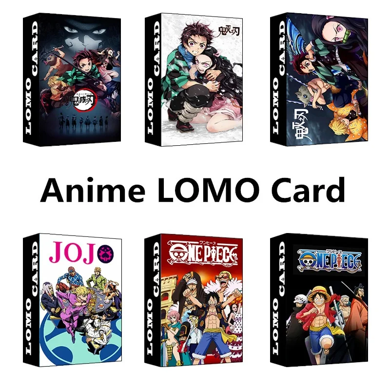30 unids/set Anime japonés una pieza JoJo es extraño aventura LOMO tarjeta postal de personaje de dibujos animados de tarjetas de felicitación