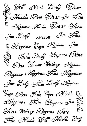 Disenos De Letras Negras En 3d Clavo Calcomanias Volver Pegamento