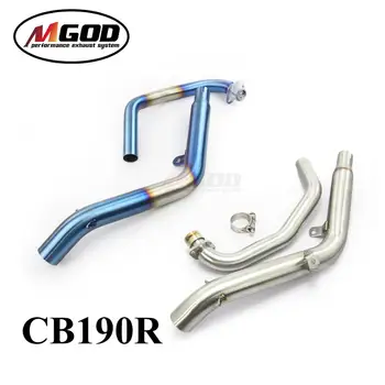 

For Hon da CBF190R CB190 CBR 190 CB190R CBF190X Slip On System Motorcycle Exhaust Middle Link Mid Pipe Muffler Escape Bike MOTO