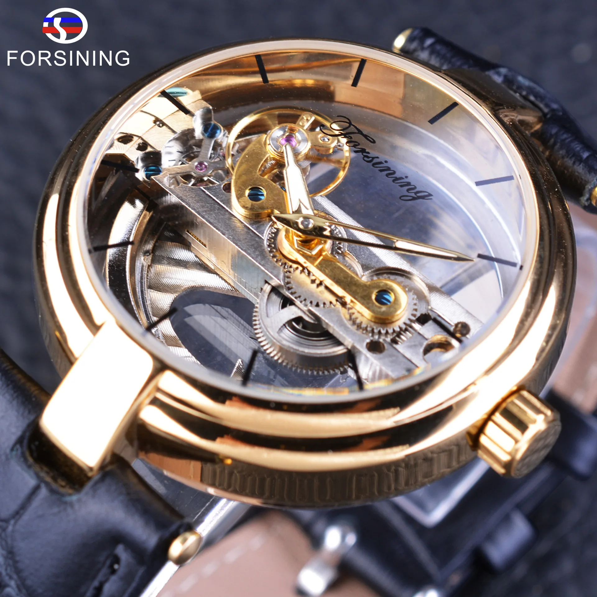 

New Style forsining Switzerland Design Men Fashion Casual Tourbillon Fully Automatic Waterproof Analog Watch