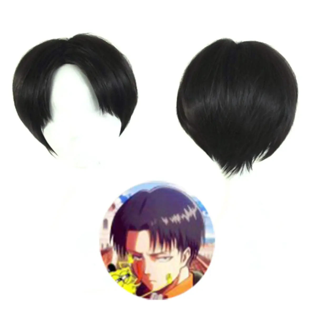 

Full Wigs Adult Men Guy Wig Short Boy Band Wig Black Short Perfect For Carnivals Party Cosplay Wig Short Bob Black Synthetic
