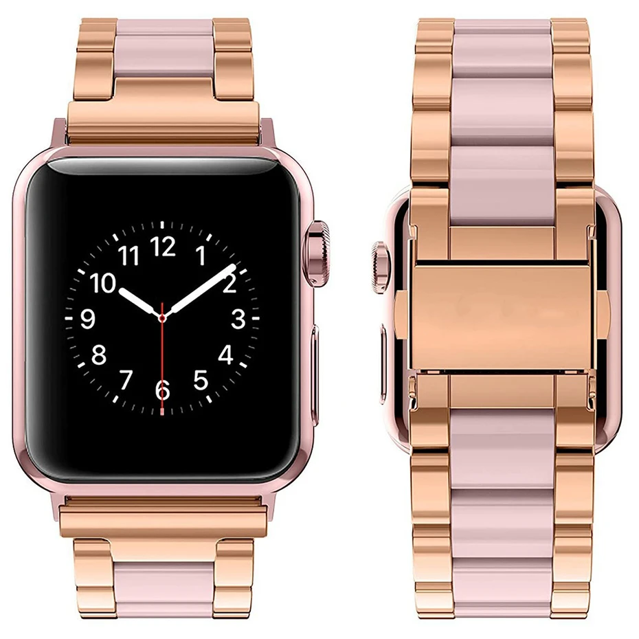 Ремешок из полимерной нержавеющей стали для apple watch 5 band 44 мм iwatch 42 Series 4 3 2