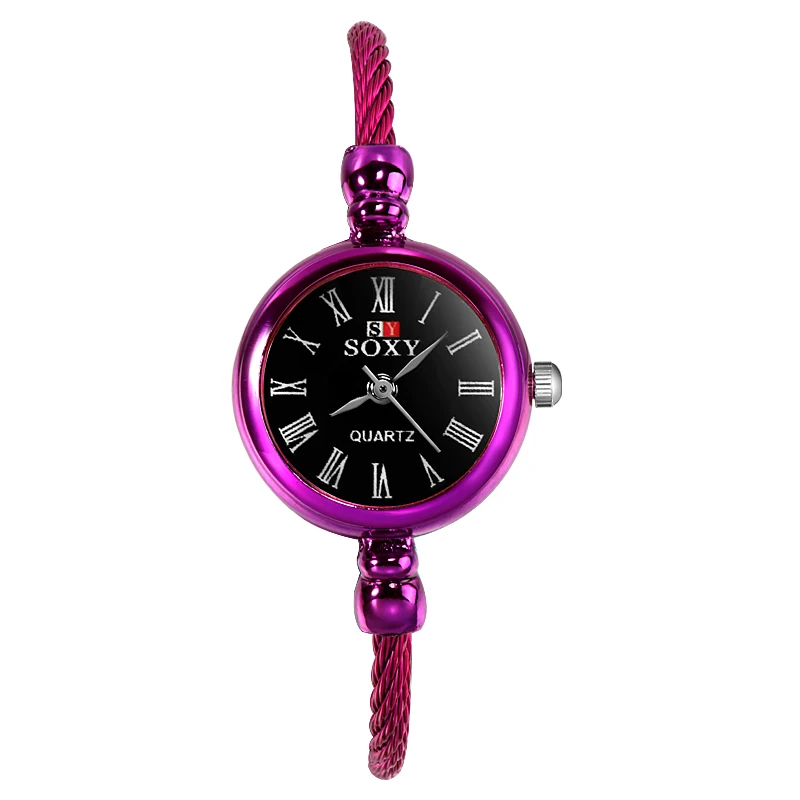 Classic Women Bracelet Watches Fashion Luxury Women's Watches Small Stainless Steel Ladies Watch Relogio Feminino Reloj Mujer - Цвет: purple style 2