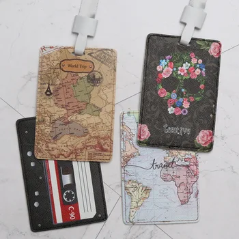 

Travel Accessories Personalised World Map Vintage Passport Cover ID Credit Card Bag 3D Design Soft Leather Passport Holder Bags