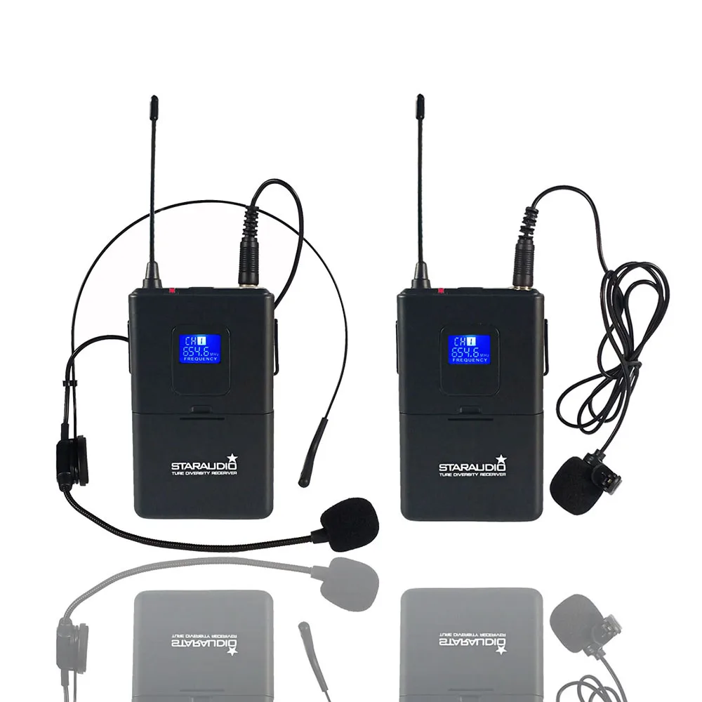 2ch uhf wireles headset microphone for wedding