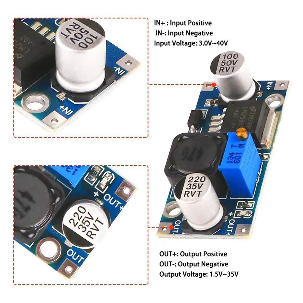 Aokin-8-Pack-LM2596-DC-DC-Adjustable-Buck-Converter-3-0-40V-to-1-5-35V (3)