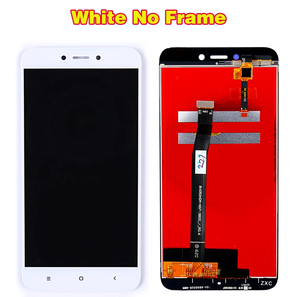 Fansu AAA ips ЖК Дисплей для Xiaomi Redmi 4X5,0 дюймов дигитайзер в сборе 1280*720 рамка Сенсорный экран с 10 точек касания Функция - Цвет: White Without Frame