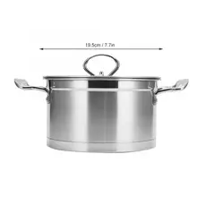 Домашняя кухонная посуда, блинница, стейк, бытовая кастрюля из нержавеющей стали, бинауральный суповый горшок, утолщенная емкость для молока, кастрюля с крышкой, Горячая