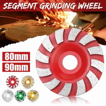 

80mm/90mm Diamond Segment Grinding Disc Abrasive Concrete Tools Grinder Wheel Granite Stone Cutting Grinding Wheel Saw Cup Blade