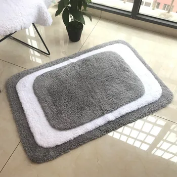 

High Quality White Floor Towel Five Star Hotel Home Grey Cotton Nonslip Absorbent Bathroom Bathtub Mat Textile 60*90cm 40 *60cm
