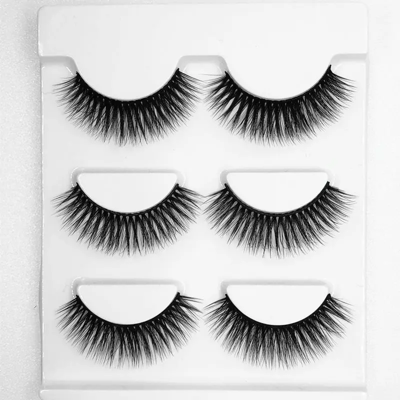 

116 new 3d false eyelashes handmade false eyelashes comfortable natural three-dimensional 3 pairs of eyelash makeup tools