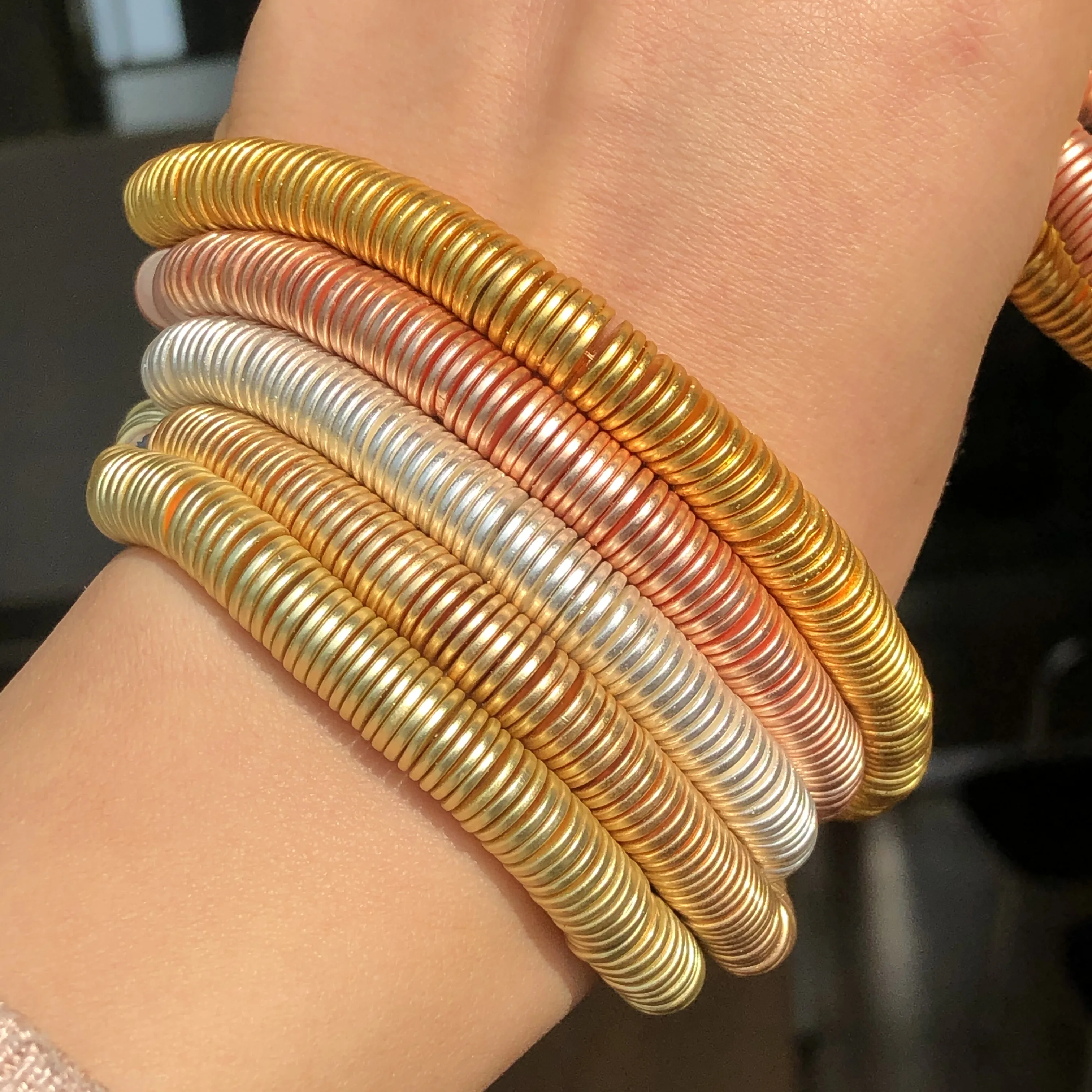 Natural Stone Matte Gold & Silver Plated Hematite Rondelle Beads