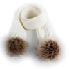 New Kids Scarf Pompom Winter Warm Children Toddler Scarves Outdoor Solid Color Knitted Baby Girl Boy Scarf ► Photo 3/6