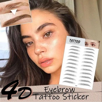 

Magic 4D Hair-like Authentic Eyebrows Tattoo Sticker False Eyebrows Waterproof Lasting Water-based Eye Brow Stickers Cosmetics