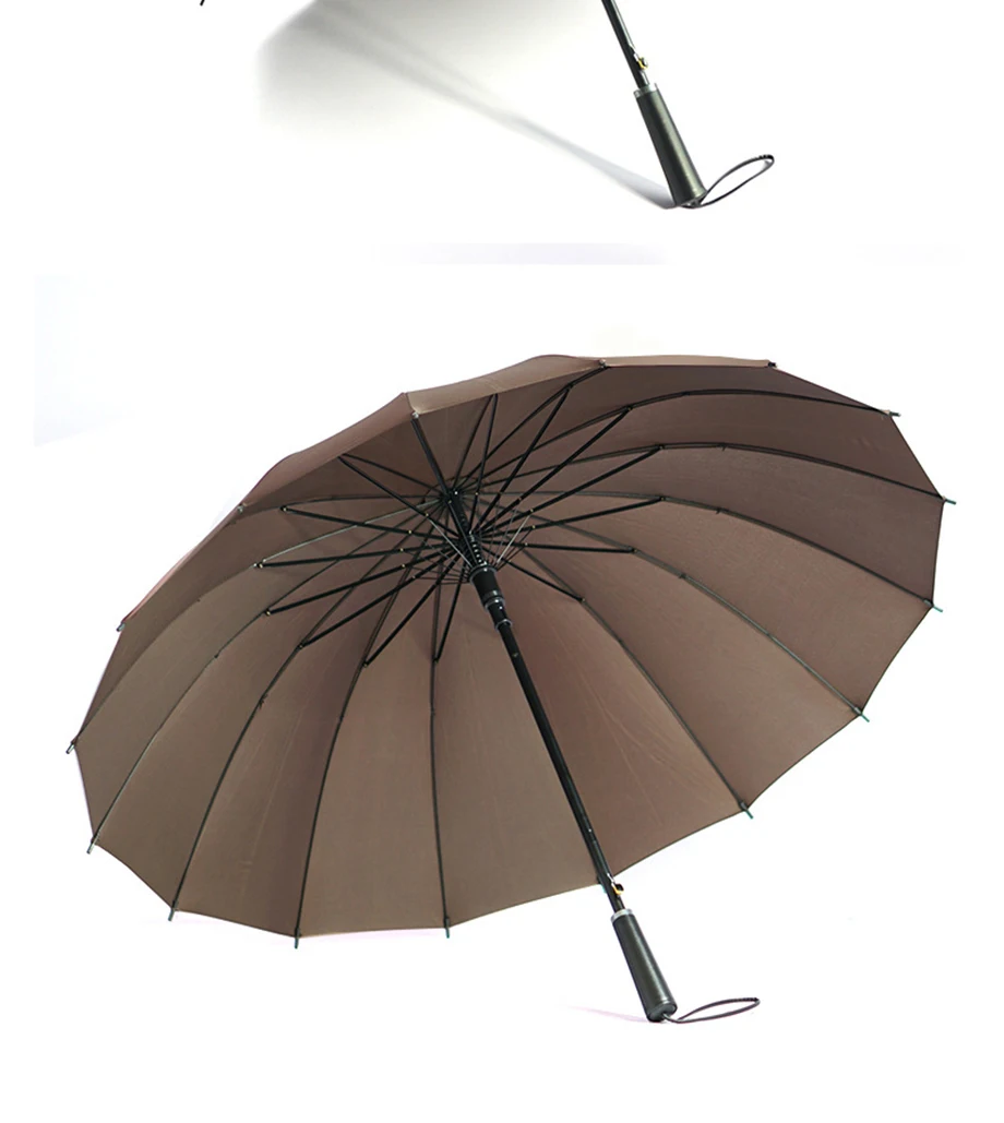 Модный деловой зонт для гольфа 16 K, мужской ветрозащитный автоматический большой зонт, Женский солнцезащитный Зонт с длинной ручкой