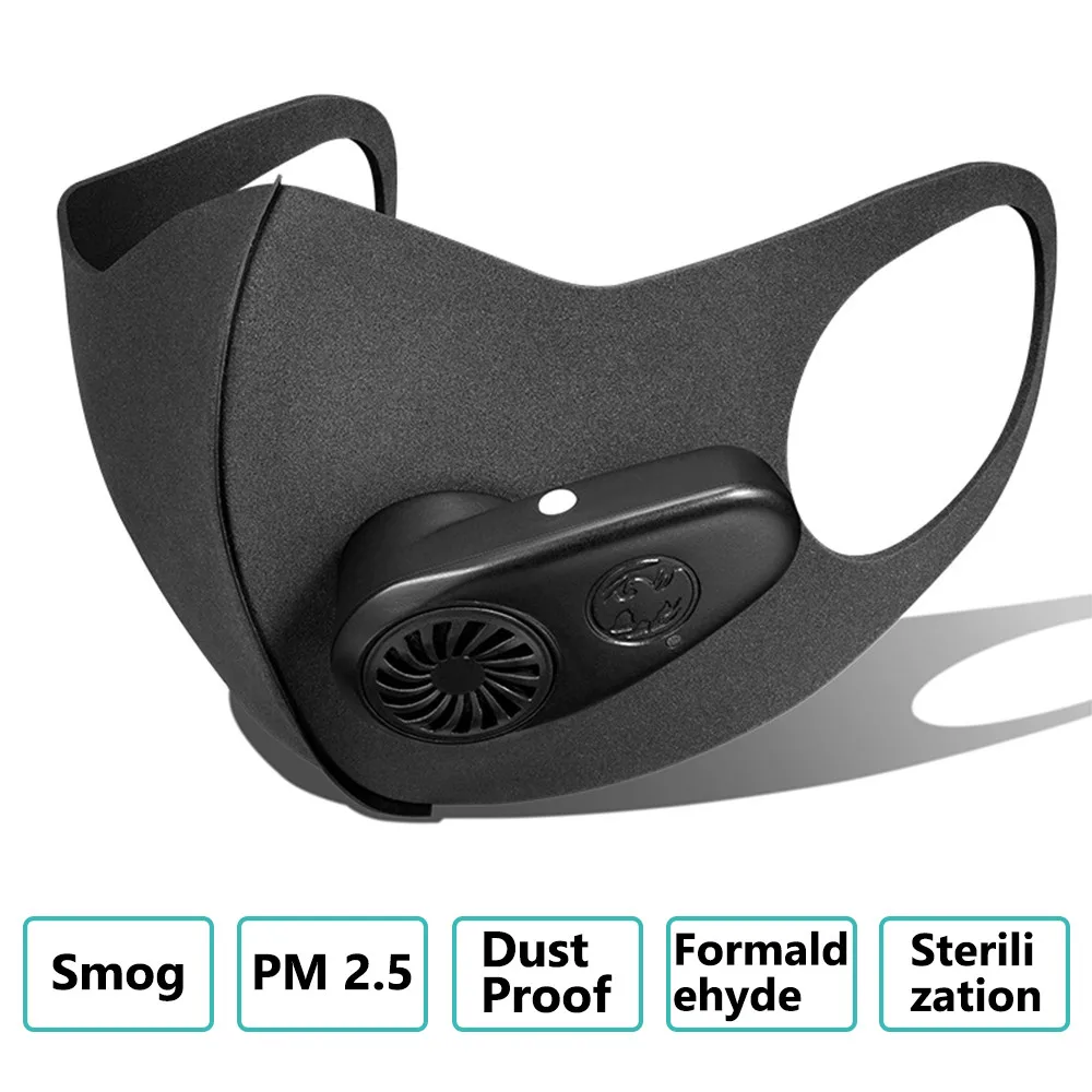 

Smart Electric Face Mask Air Purifying Anti Dust Pollution Haze PM2.5 Breathable Masks With Breath Valve Mouth-Muffle Respirator