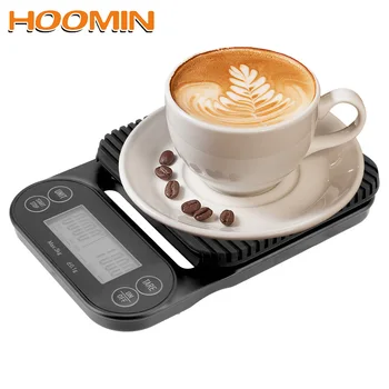 

HOOMIN With Timer Barista Tools Weighing Band Timing Electronic Digital LCD Coffee Scale High Precision 3kg/0.1g Kitchen Scale