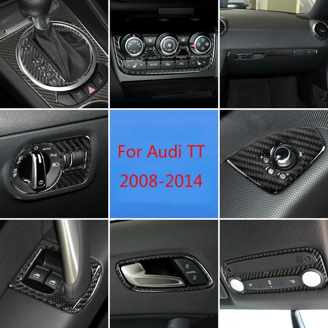Für Audi TT Zubehör 8n 8J MK123 TTRS Carbon Fiber Center Konsole Air Gear  Panel Outlet Lenkrad Auto Innen aufkleber - AliExpress