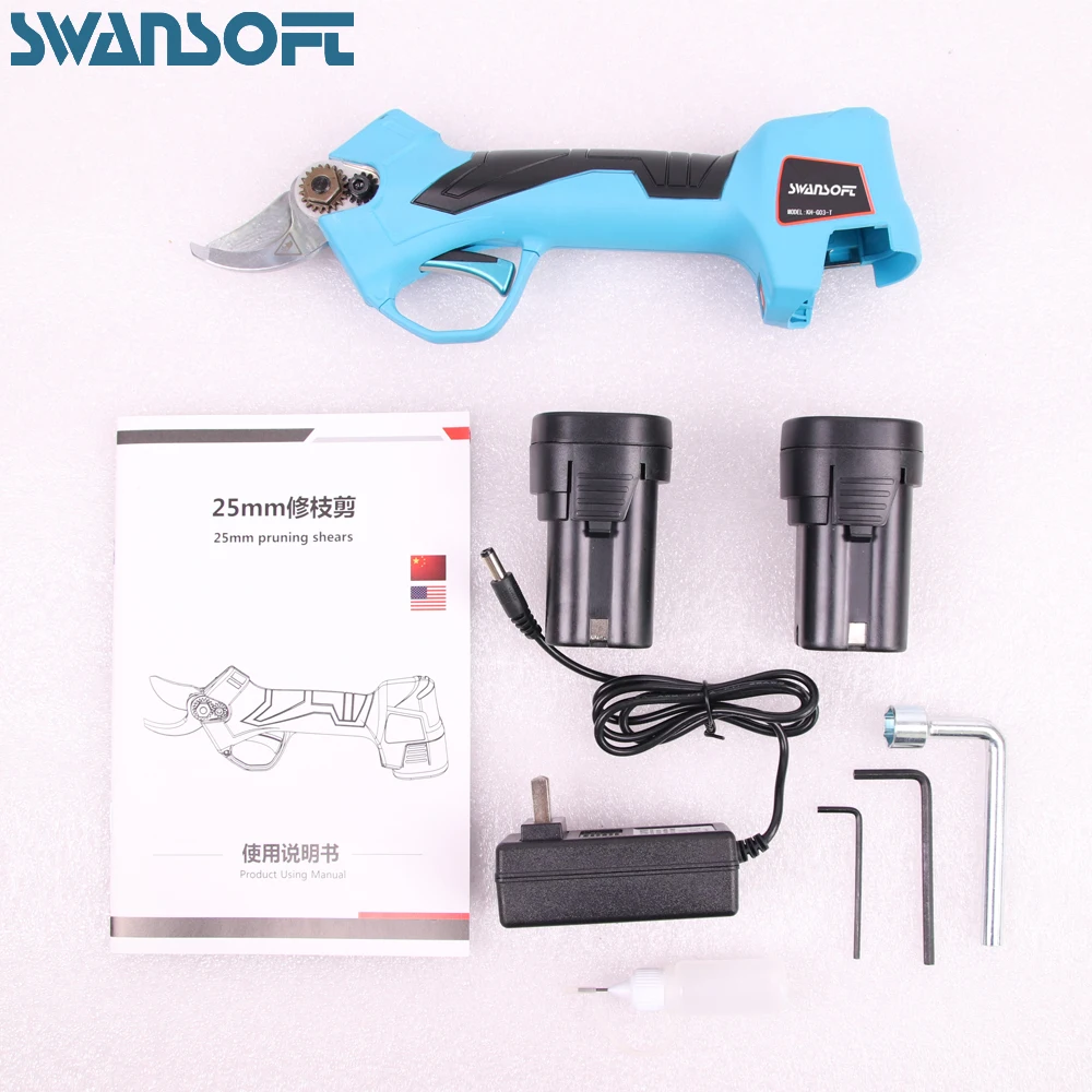 Orchard electric pruner battery pruning shear cordless two batteries to Europe and US and Korea