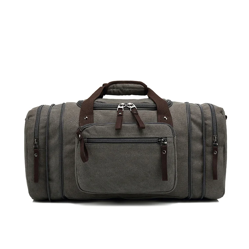 Fashion Travel Bags Portable Canvas Slung Duffle Luggage Bag Men Trend Large Capacity Casual Shoulder Bolsa Malas De Viagem