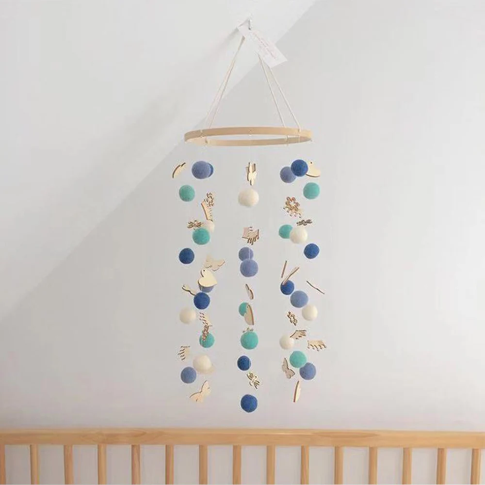 Детские игрушки Красочные DIY Мама ручной работы шарики-погремушки кровать колокольчик малыш музыкальная шкатулка вращающаяся кроватка мобильные телефоны кронштейн игрушки для новорожденных для малышей - Цвет: WJ3570C