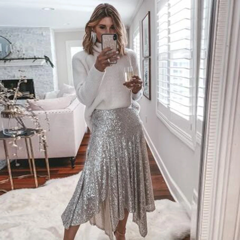 Womens silver skirt Clearance