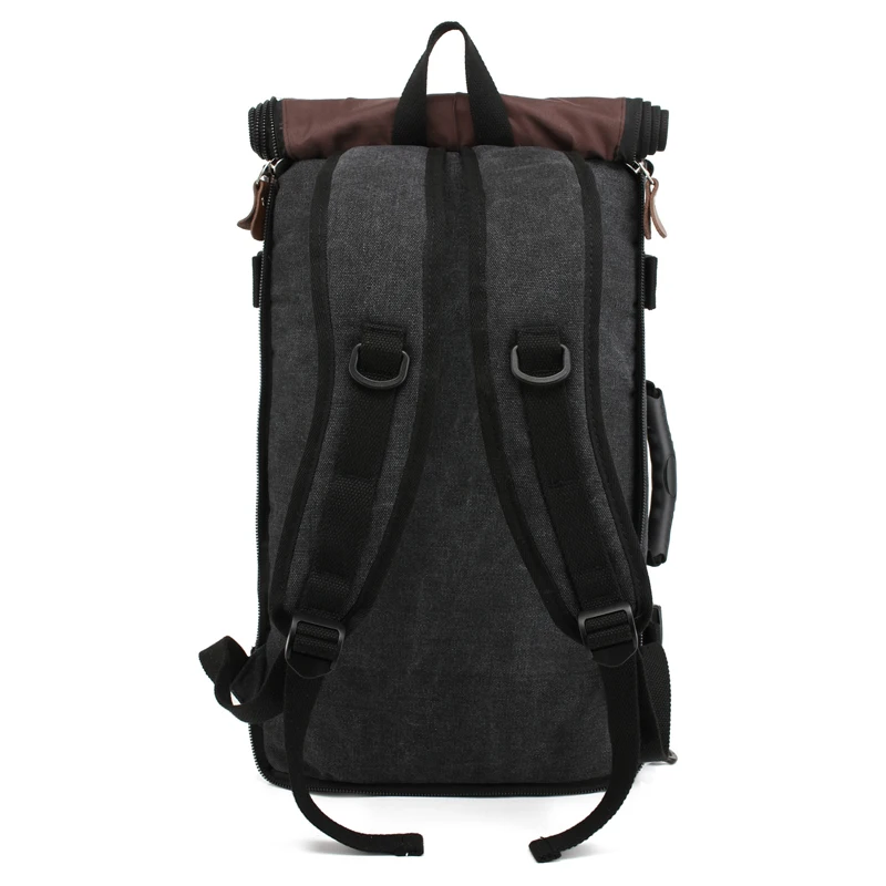 WEIXIER, Большой Вместительный мужской рюкзак, дорожные сумки, повседневные холщовые кожаные рюкзаки для мужчин, для улицы, школьная сумка, упаковка, V1-61