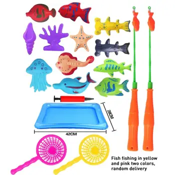 

18Pcs/Set Baby Educational Bath Toy Fishing Game Set Cognition Water Magnetic Toys Set Kids Gifts