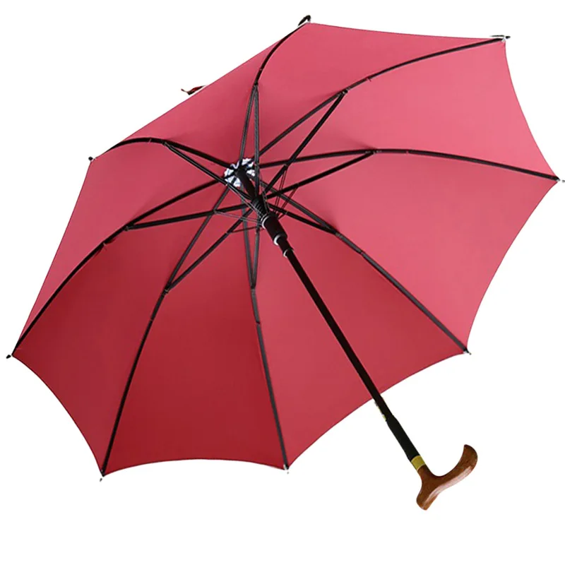 

Profession Production Umbrella Manufacturers Customizable Parasol Long Handle Automatic Feature Anti-slip Old Man Stick Umbrella