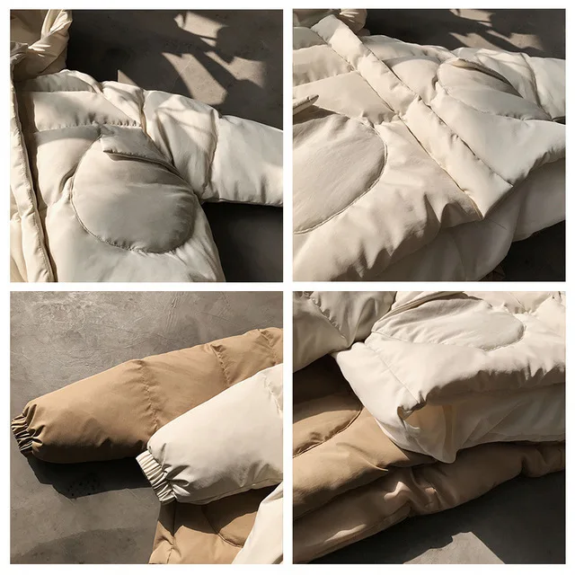 Женская парка с капюшоном,, зима, осень, женское пуховое пальто, куртка, толстая, теплая, короткая, пузырчатая, верхняя одежда, для женщин, тонкая, с хлопковой подкладкой, парки