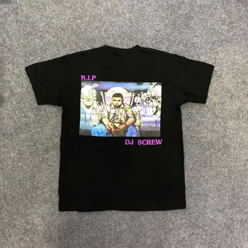 

19ss Astroworld RIP DJ Screw Tee T Shirts Men Women Streetwear Hip Hop Kanye West Top Tees Travis Scott Astroworld T Shirts