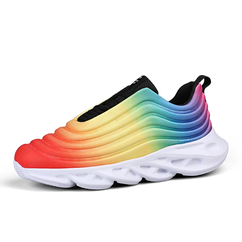 WWKK новые мужские кроссовки амортизация подушки дышащие легкие удобные спортивные уличные спортивные кроссовки для ходьбы - Цвет: Многоцветный