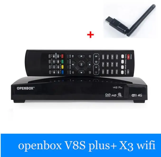with wifi Openbox V8S плюс DVB-S2 цифровой спутниковый ресивер S-V8 WEBTV Biss ключ 2x USB слот USB Wifi 3g Youporn NEWCAMD - Цвет: with wifi