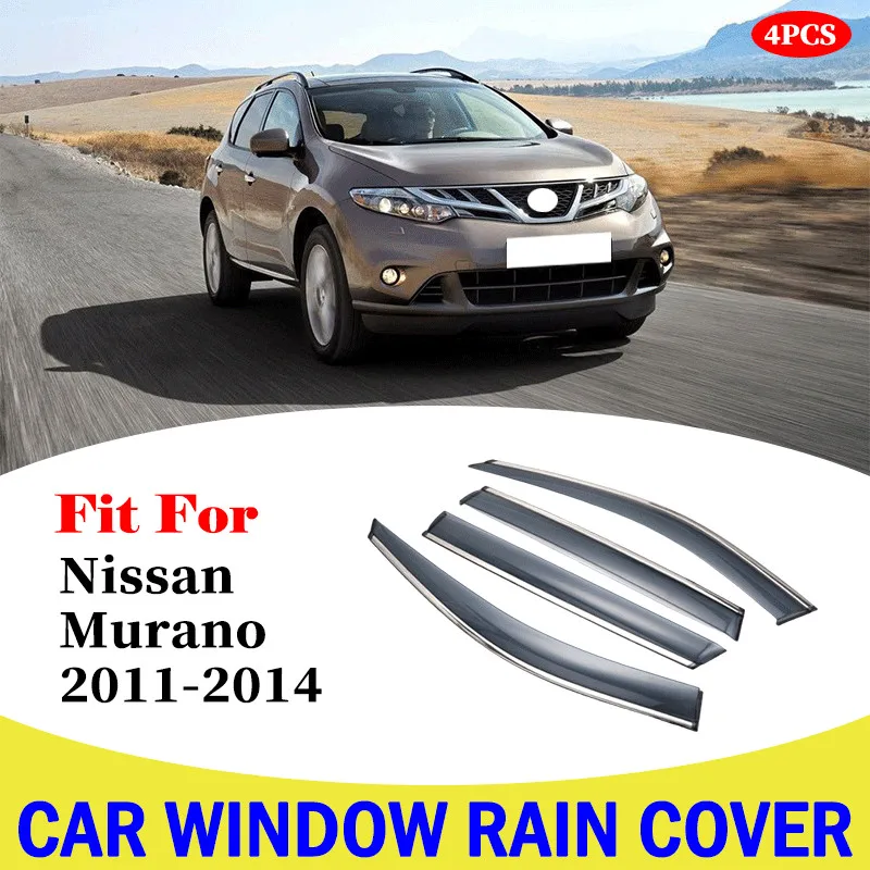 Car Styling Cover Window Glass Wind Visor Rain Sun Guard Vent Per Nissan Murano 2011-2014 Car-Cover Accessori Parti