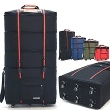 34 дюймов 38 дюймов супер большая емкость Ткань Оксфорд Легкий Багаж на колесиках Мягкий складной чемодан на колесиках дорожная сумка