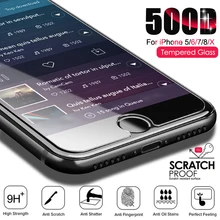 500D защитное закаленное стекло для iPhone 6 6s 7 8 Plus X стекло протектор экрана для iPhone XR XS MAX, стекло на айфон 7 6 8