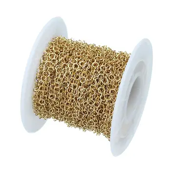 

10yard/roll Vintage Diy Stainless Steel Necklace Link Chains Long Chain Necklaces Women and Men for Jewellry Making Findings