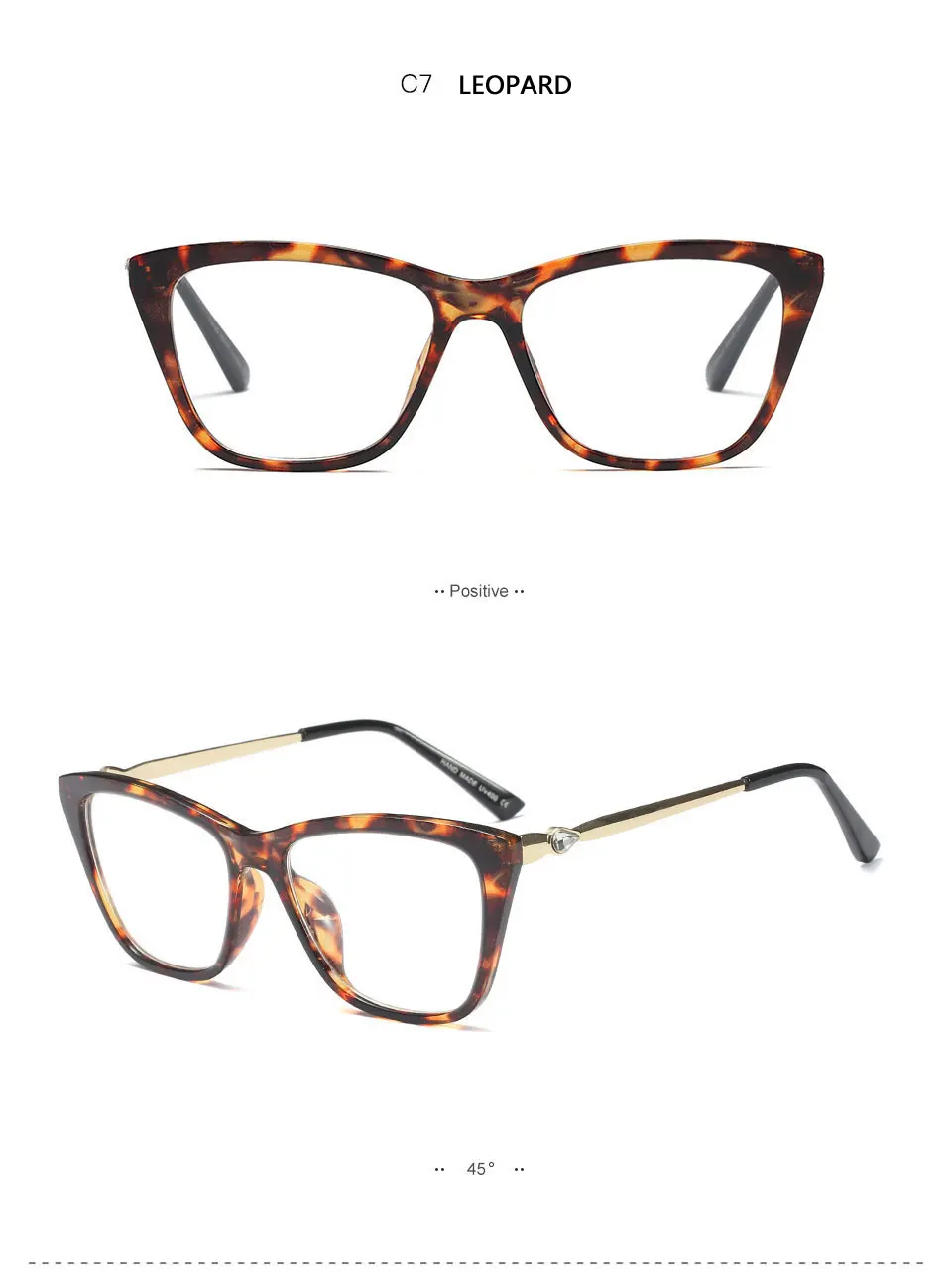 Шикарные женские очки уличная оснастка Леопард Lunette De Vue близорукость оптическая оправа для очков ретро в форме кошачьих глаз прозрачный Gafas De Marca COG120