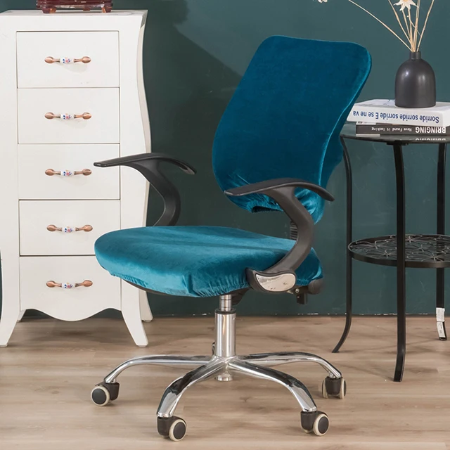 Airldianer чехлы для стульев Универсальный эластичная ткань спандекс Чистый цвет Разделение офисное компьютерное кресло задняя крышка+ сиденья 2 шт./компл - Color: C
