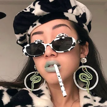 

Narrow Small Round Sunglasses 2020 Luxury Brand Oval Sun Glasses Fashion Shades For Women Eyewear Candy Color Clear Lens MM18