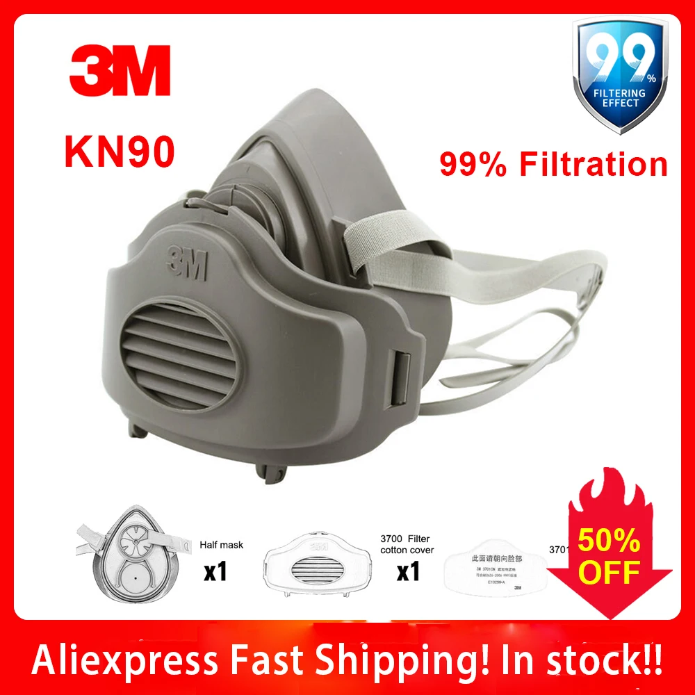 

3M Mask KN90 Face Mask Dust Mask Filter Respirator Anti-Fog Safety Gas Filter Cover mouth mask Features as N95 KF94 FFP2 KN95