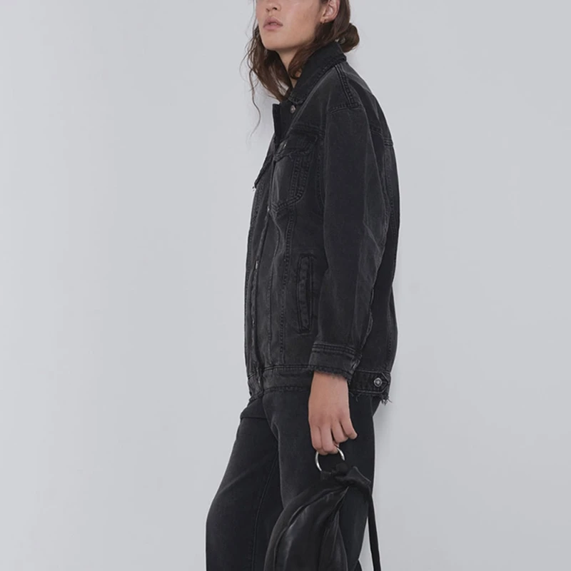 PUWD осень новая джинсовая куртка ретро с длинным рукавом карман женская одежда