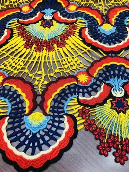 

fashionable tulle embroidery french net lace fabric David-16.8812 with beads for party dress