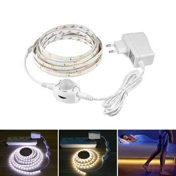 

PIR Motion Sensor LED Under Cabinet Light DC12V LED Strips Kitchen Bedside Decoration Night Lamp Tape 1M 2M 3M 4M 5M